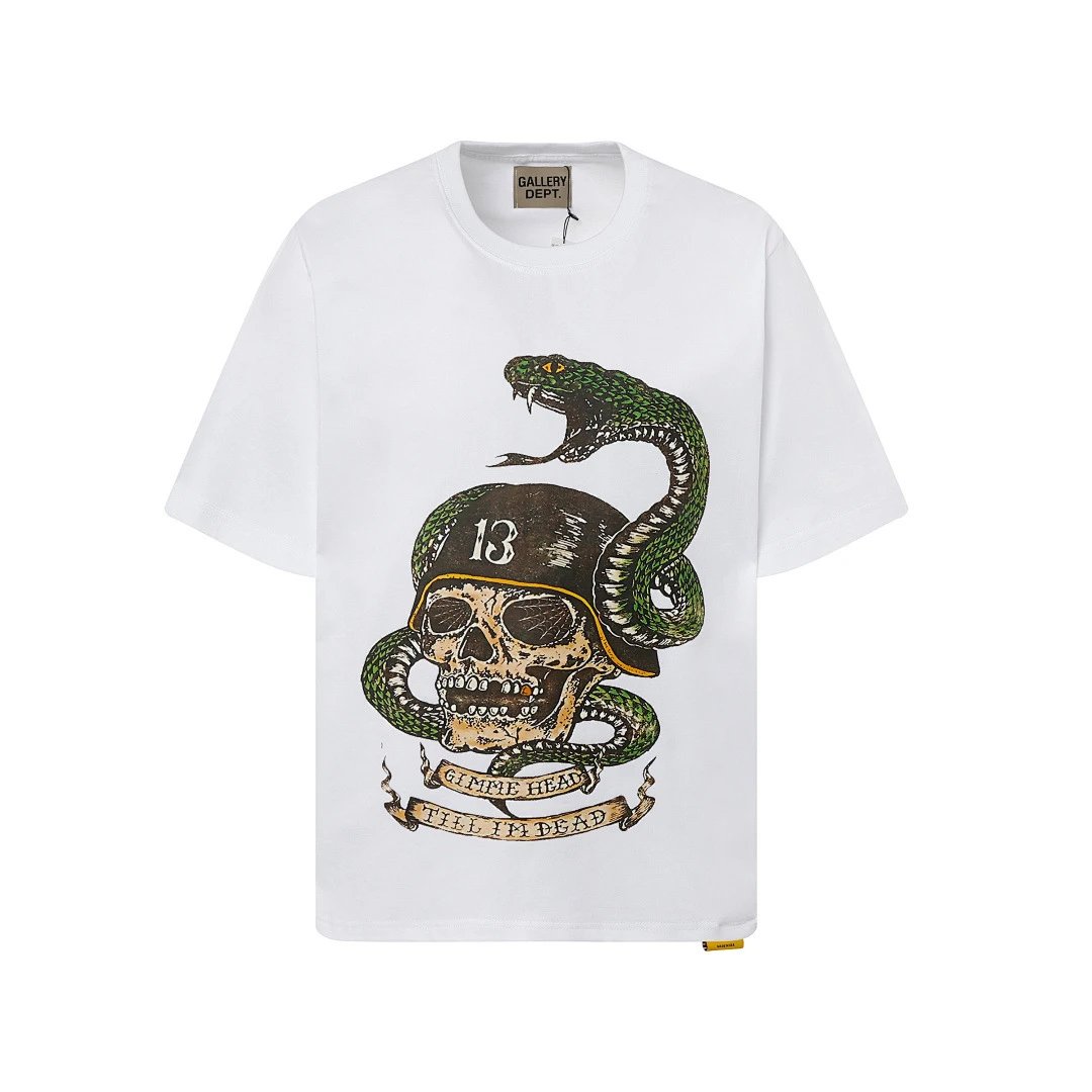 Gallery Dept. T-Shirts Short-Sleeve Graphic Print — D 3287 white