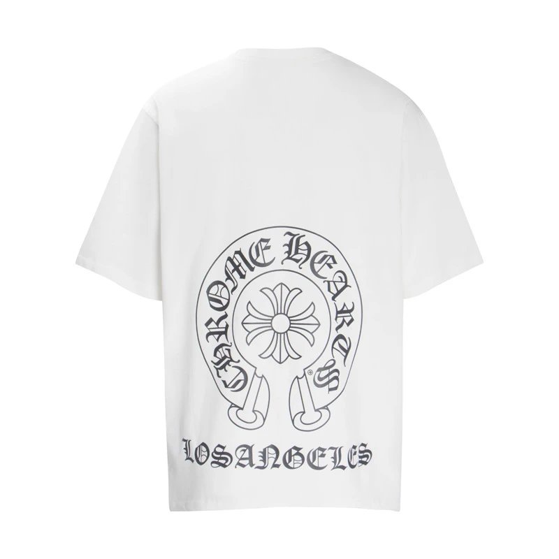 Chrome Hearts T-Shirts Graphic Cross Print — 6003 white