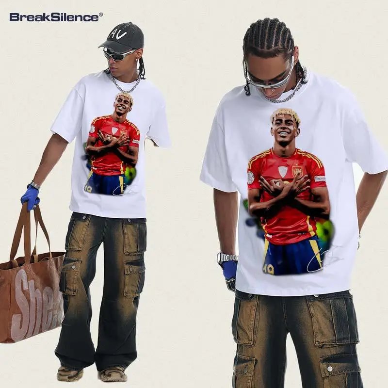 Unbranded T-Shirts Oversized short-sleeve graphic football player print image 3