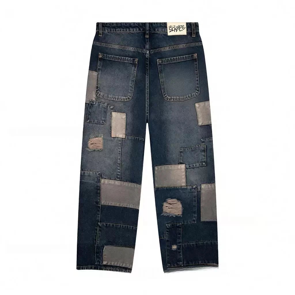 Schutze Jeans Cherry Blossom Embroidered Wide-Leg — Black 2 (Pre-sale)