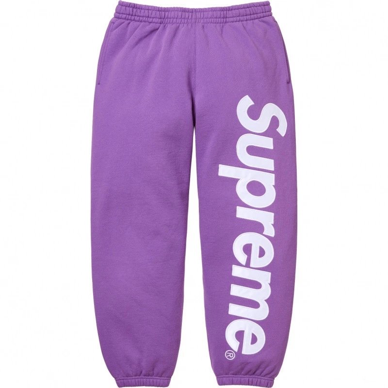Supreme Hoodies & Sweatshirts Pullover hoodie with vertical back logo print — A 309#Light purple