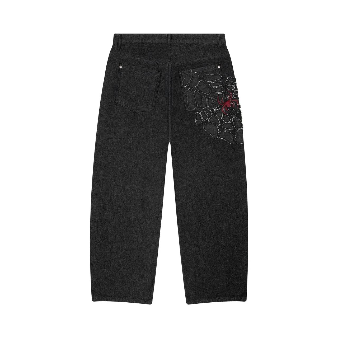 Schutze Jeans Cherry Blossom Embroidered Wide-Leg — Spider pants