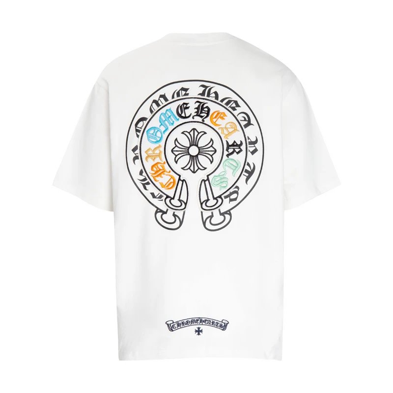 Chrome Hearts T-Shirts Graphic Cross Print — 6038 white