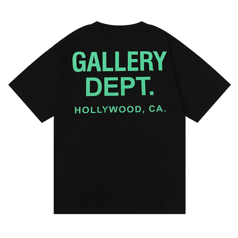 Gallery Dept. T-Shirts Short-Sleeve Graphic Print — 6011 black print green