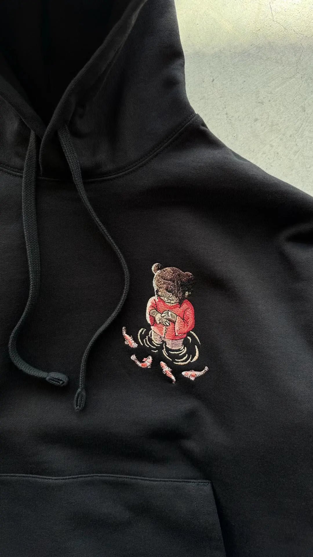 Schutze Jeans Cherry Blossom Embroidered Wide-Leg — Black Hoodie 2 (Pre-sale)