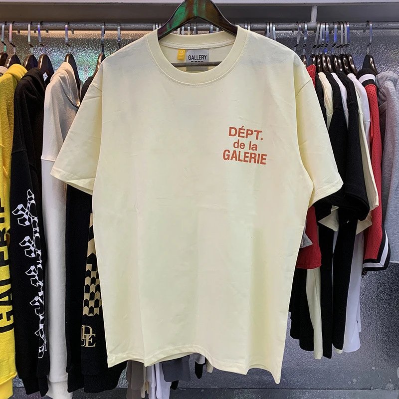Gallery Dept. T-Shirts Short-Sleeve Graphic Print — 6010 apricot color
