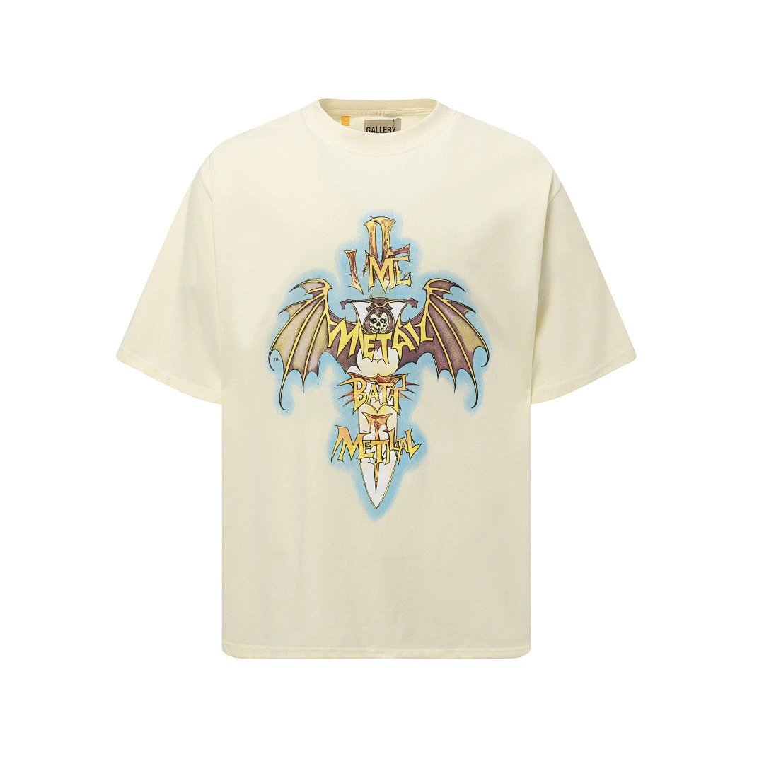 Gallery Dept. T-Shirts Short-Sleeve Graphic Print — D 3315 Apricot color