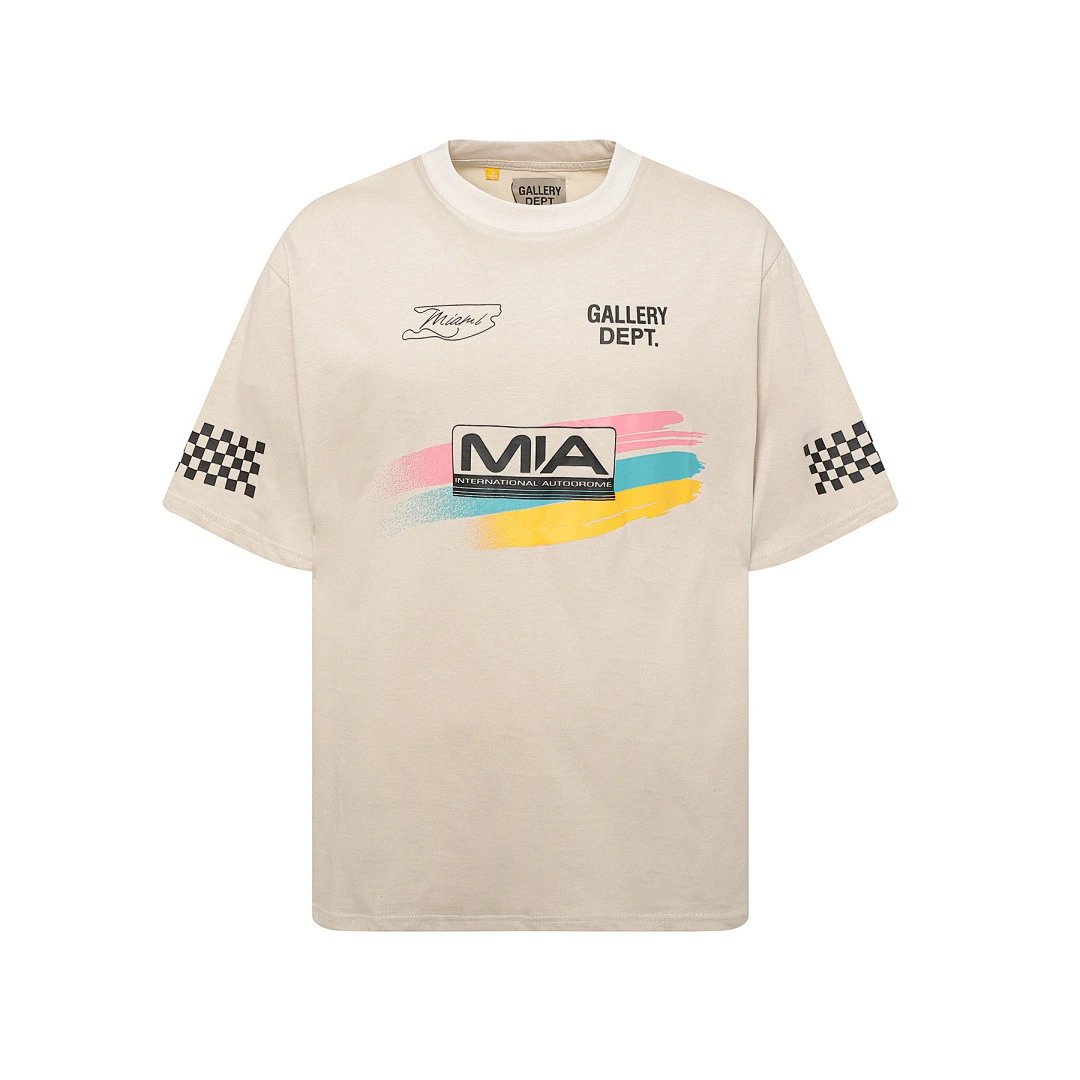 Gallery Dept. T-Shirts Short-Sleeve Graphic Print — D 3217 Apricot color