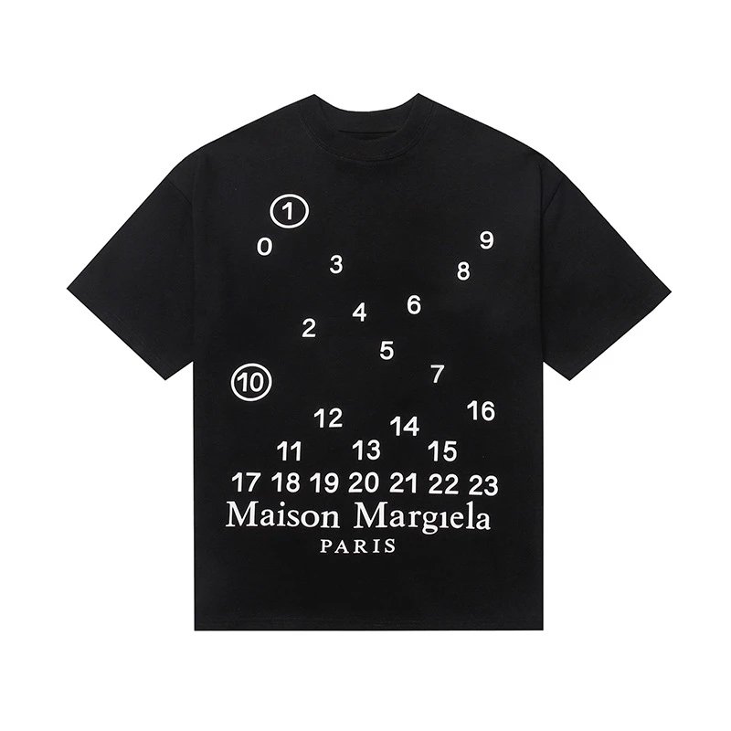 Maison Margiela T-Shirts Short-Sleeve Graphic Print T-Shirt — 606 Black