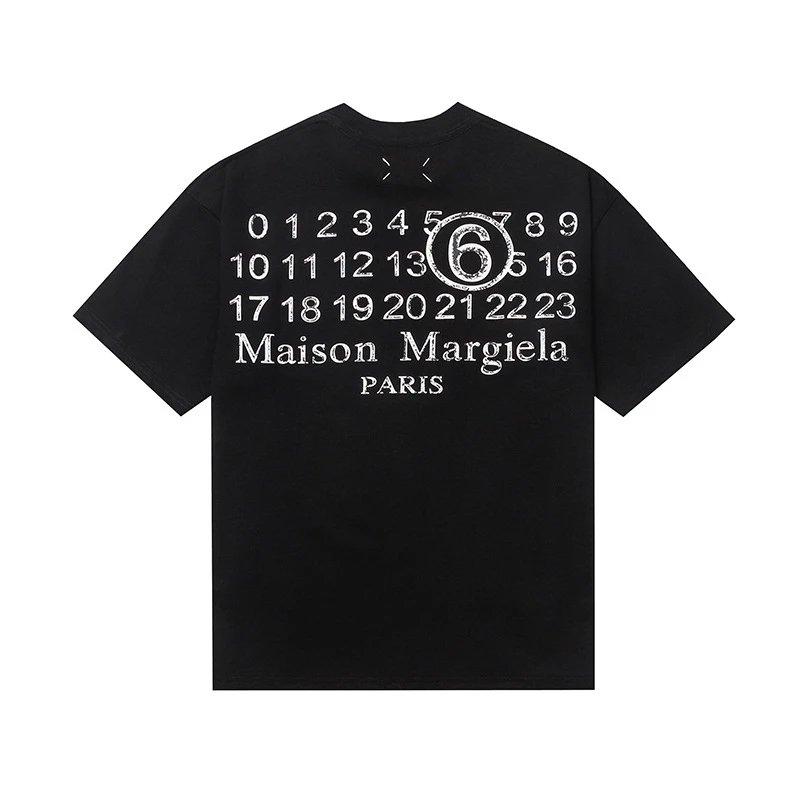 Maison Margiela T-Shirts Short-Sleeve Graphic Print T-Shirt — 601 Black