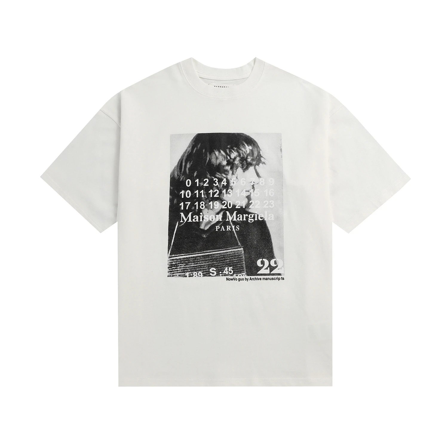 Maison Margiela T-Shirts Short-Sleeve Graphic Print T-Shirt — 624 White