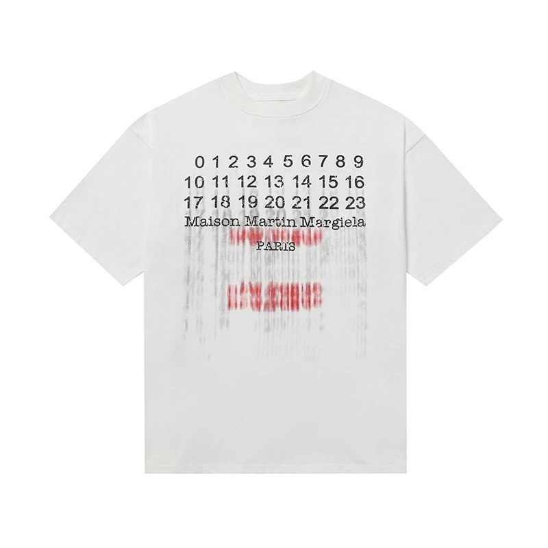 Maison Margiela T-Shirts Short-Sleeve Graphic Print T-Shirt — 602 White