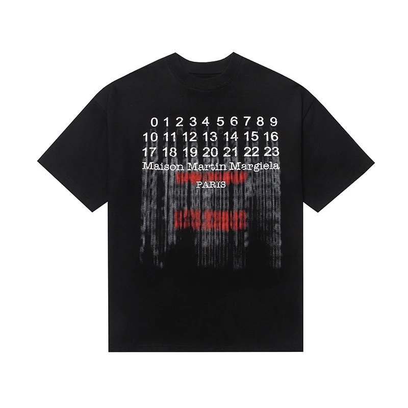 Maison Margiela T-Shirts Short-Sleeve Graphic Print T-Shirt — 602 black