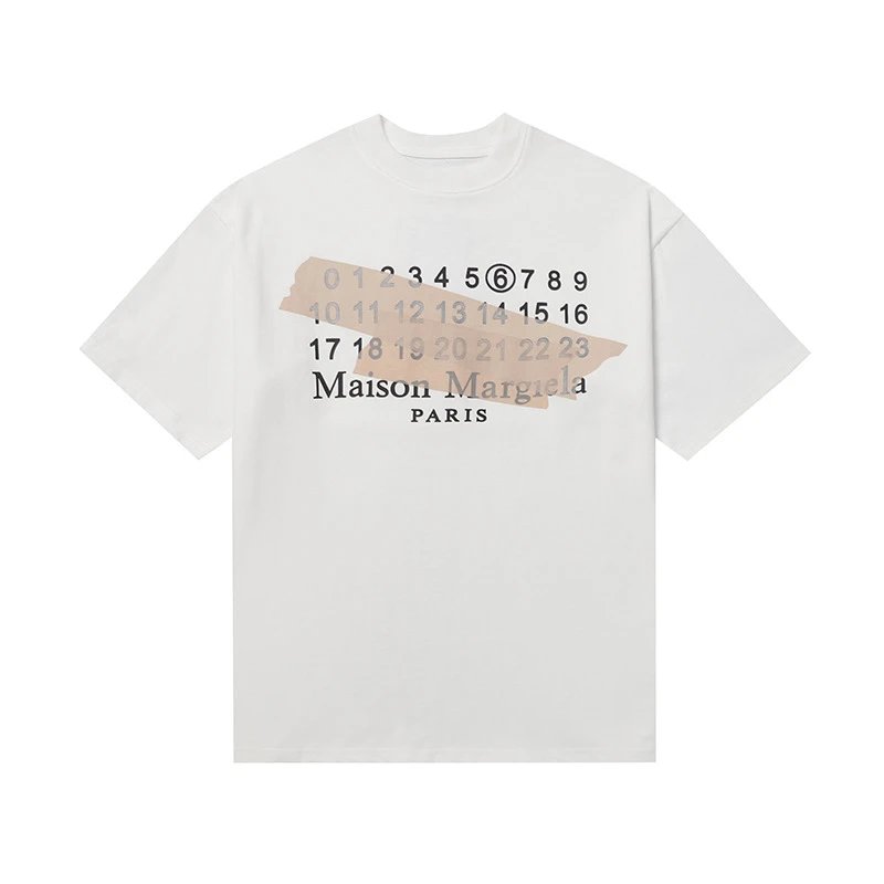 Maison Margiela T-Shirts Short-Sleeve Graphic Print T-Shirt — 609 White