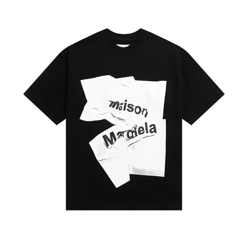 Maison Margiela T-Shirts Short-Sleeve Graphic Print T-Shirt — 627 Black