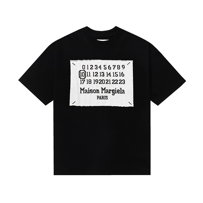 Maison Margiela T-Shirts Short-Sleeve Graphic Print T-Shirt — 608 Black