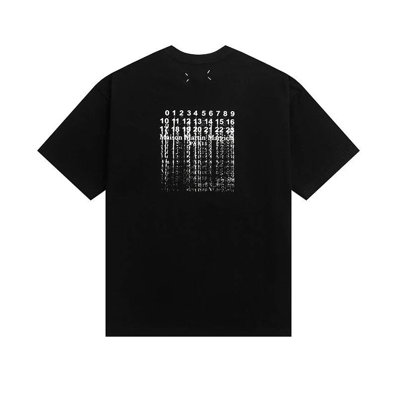 Maison Margiela T-Shirts Short-Sleeve Graphic Print T-Shirt — 626 Black