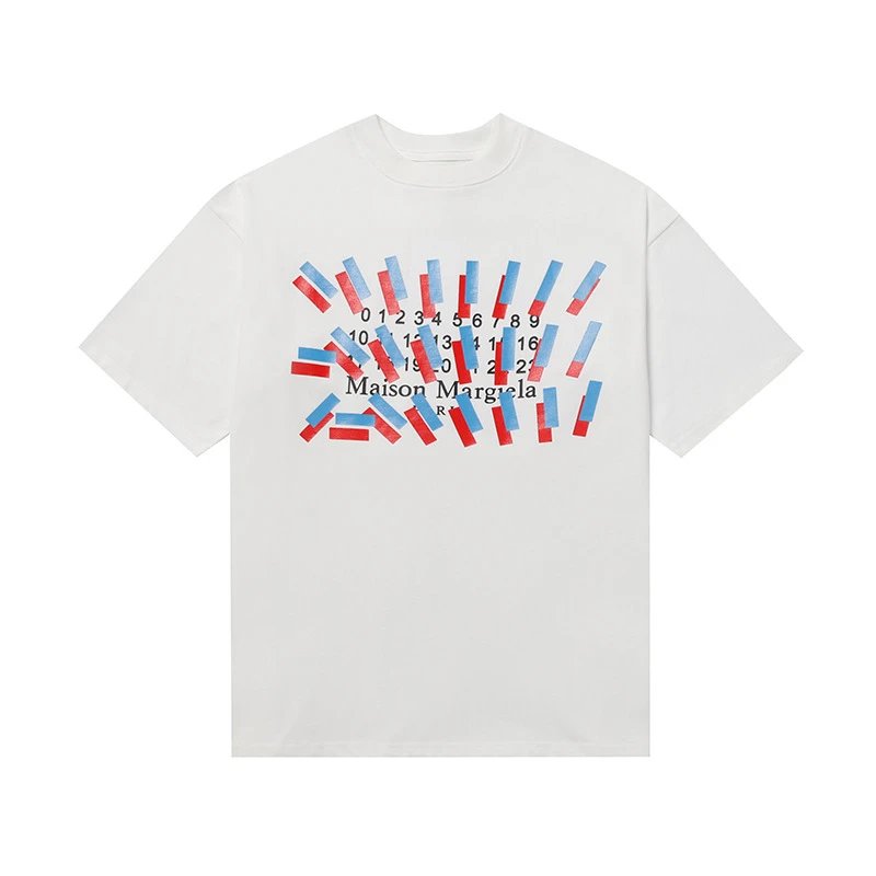 Maison Margiela T-Shirts Short-Sleeve Graphic Print T-Shirt — 604 White