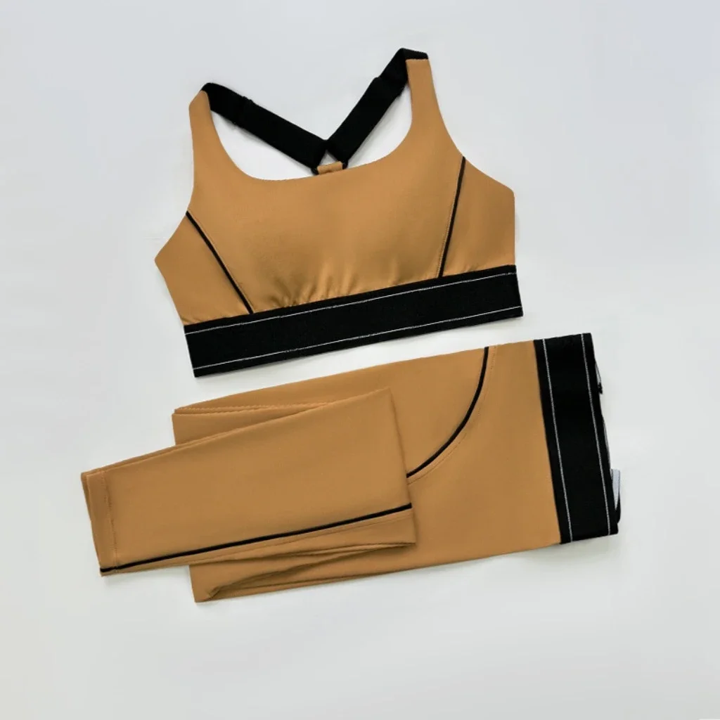 Yoga clothing set for women, adjustable anti-pilates sports bra, fitness clothing two-piece set, breathable and thin *No quality issues, no return without reason