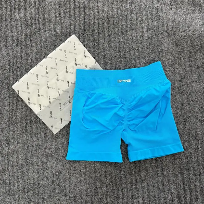 DFYNE (full color original label) Amazon's popular three-section waist sports running fitness high-waist butt-lifting yoga shorts *No quality issues and cannot be returned without reason
