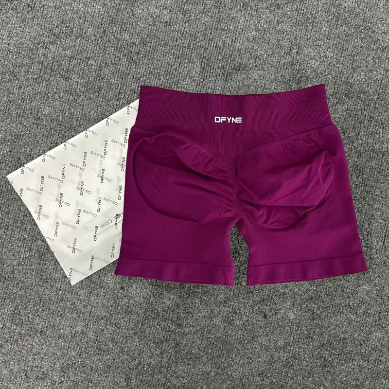 DFYNE (full color original label) Amazon's popular three-section waist sports running fitness high-waist butt-lifting yoga shorts *No quality issues and cannot be returned without reason