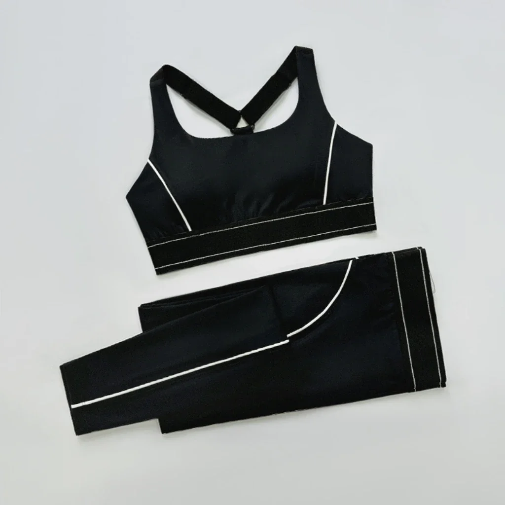 Yoga clothing set for women, adjustable anti-pilates sports bra, fitness clothing two-piece set, breathable and thin *No quality issues, no return without reason