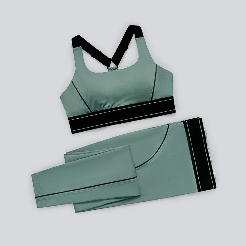 Yoga clothing set for women, adjustable anti-pilates sports bra, fitness clothing two-piece set, breathable and thin *No quality issues, no return without reason