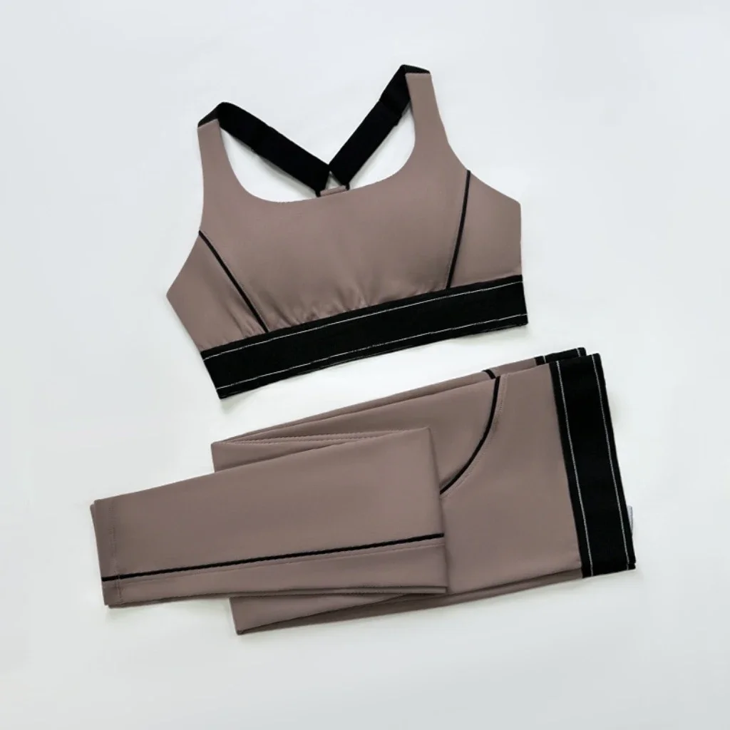 Yoga clothing set for women, adjustable anti-pilates sports bra, fitness clothing two-piece set, breathable and thin *No quality issues, no return without reason