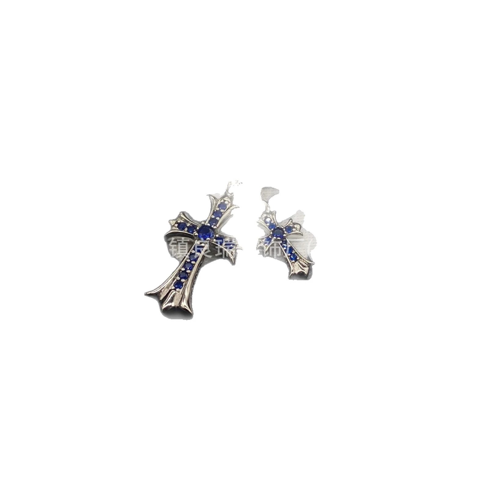 Croix Trendy Retro Crystal Cross Pendant Neckl