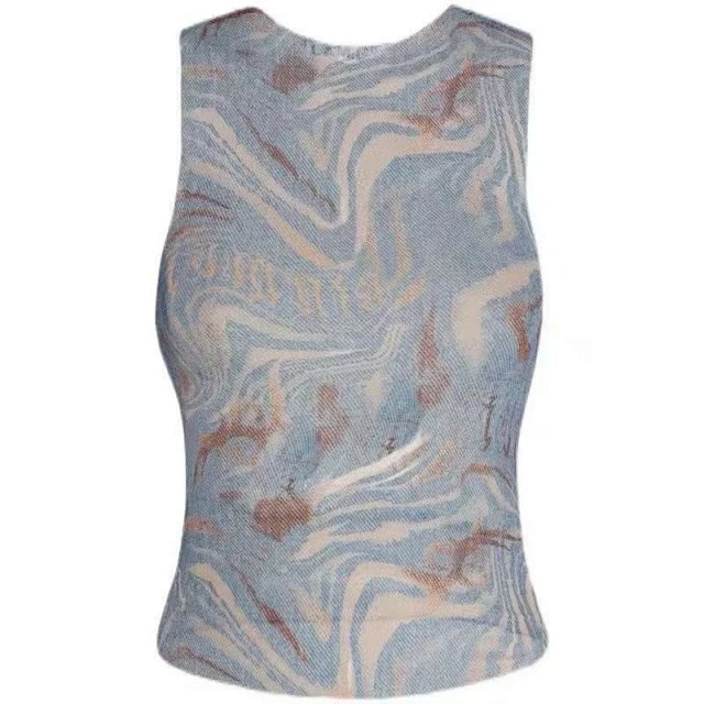 I.AM.GIA Blue Swirl Sheer Izar Tank: seller detail photo 5