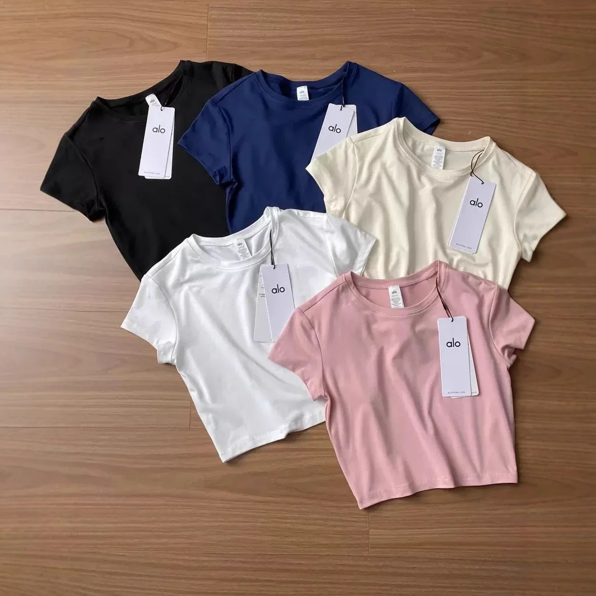 Sports training yoga right shoulder short-sleeved T-shirt for women summer inner layering short shir