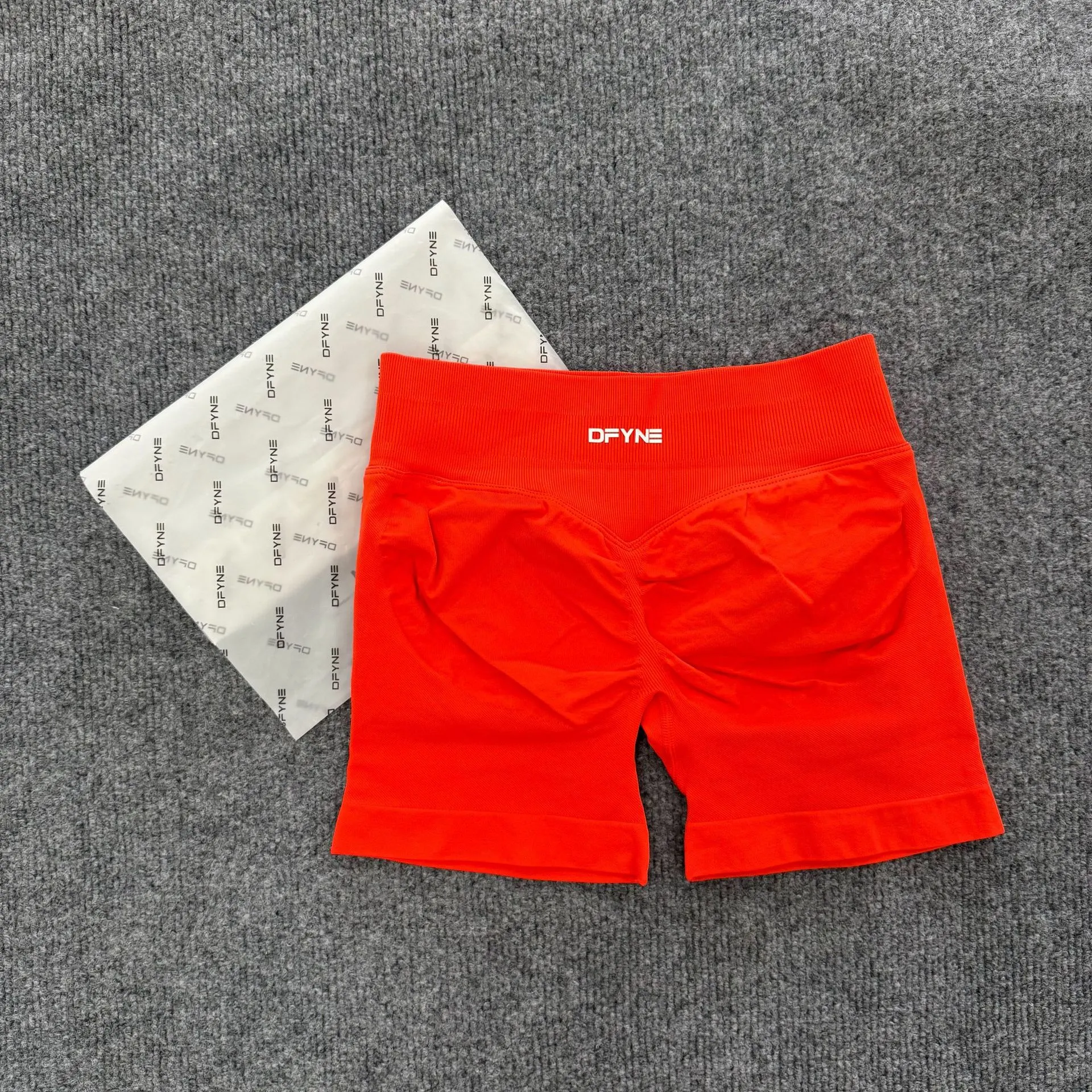 DFYNE (full color original label) Amazon's popular three-section waist sports running fitness high-waist butt-lifting yoga shorts *No quality issues and cannot be returned without reason