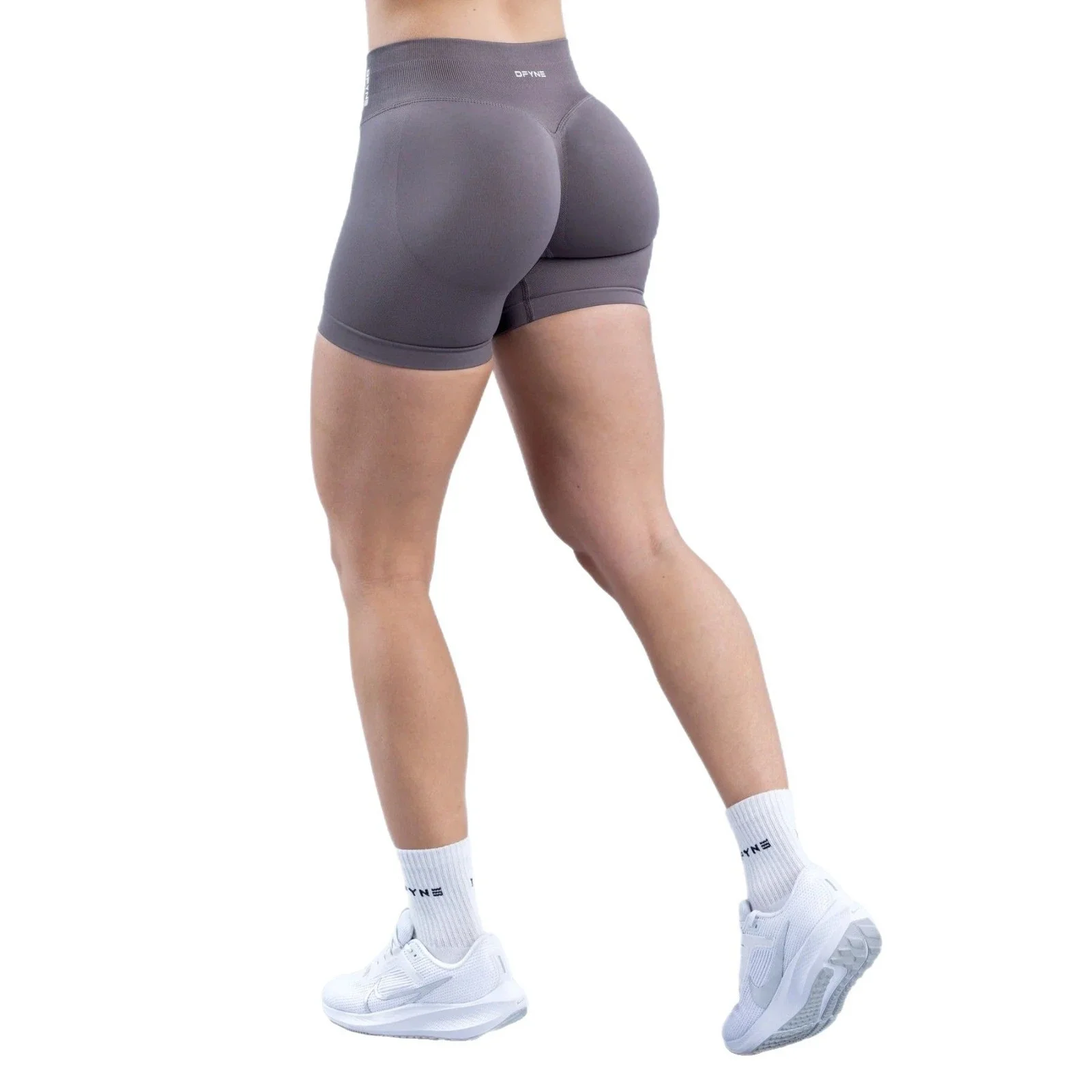DFYNE (full color original label) Amazon's popular three-section waist sports running fitness high-waist butt-lifting yoga shorts *No quality issues and cannot be returned without reason
