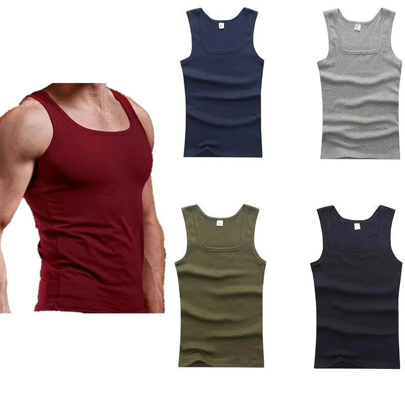 Men's Fitness Muscle Sleeveless Tank Top Singlet Vest