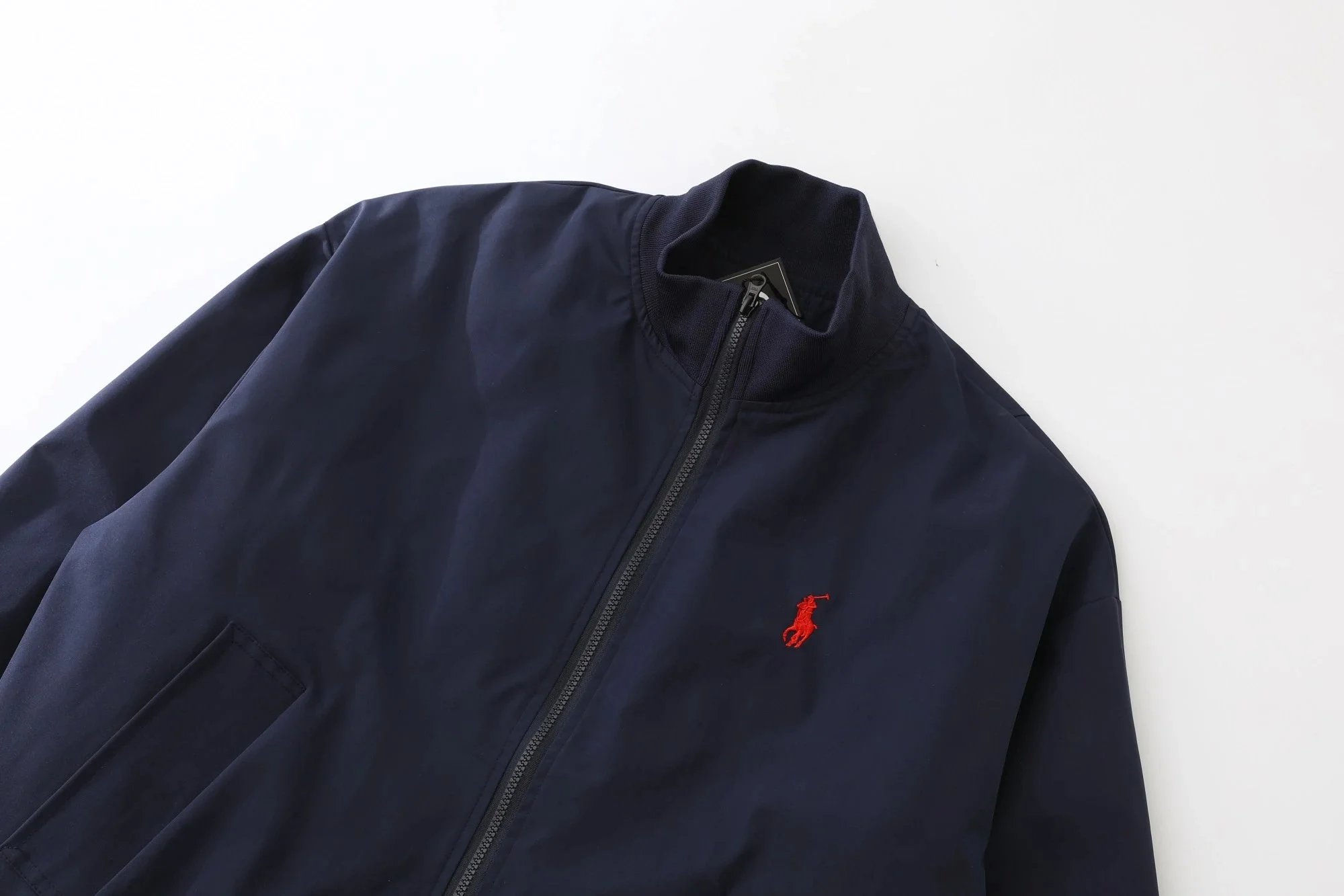Ralph Lauren Polo Barn Jacket Off-White with Burgundy Collar Jacket - 45