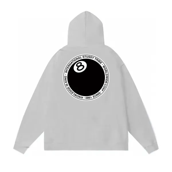Stüssy 8-Ball Hoodie Gray - 1