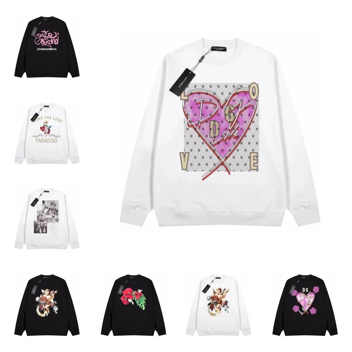 Dolce & Gabbana White Graphic Sweatshirt