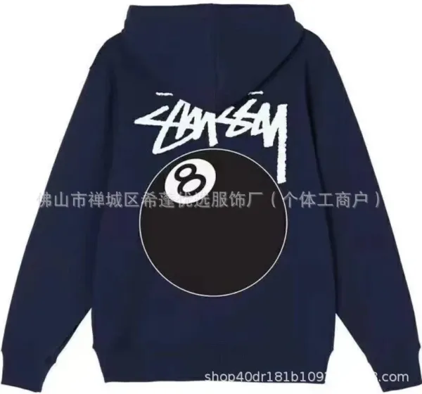Stüssy 8-Ball Hoodie Navy - 1