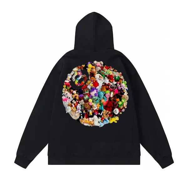 Off-White x Virgil Abloh 'Plush Circle' Black Hoodie - 1