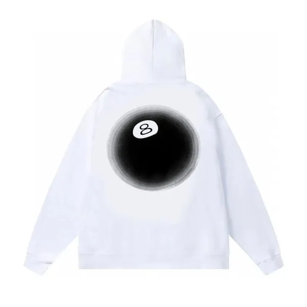 8 Ball Hoodie White Hoodie - 1