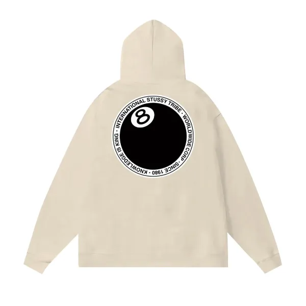 Stüssy 8-Ball Hoodie Beige Hoodie - 1