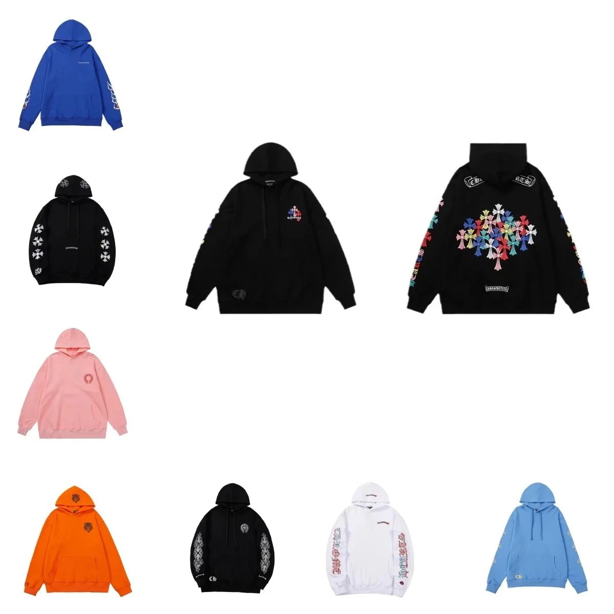 Chrome Hearts Black Hoodie with Cross Motif