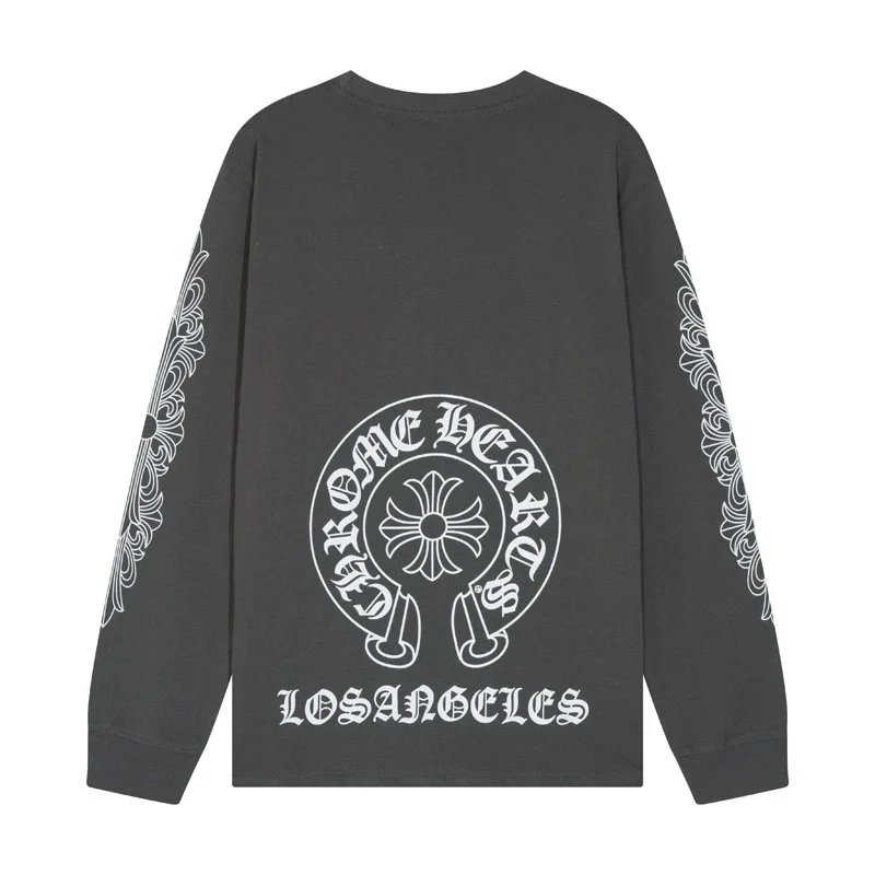 Chrome Hearts Raglan Long-Sleeve T-Shirt White/Black - 22
