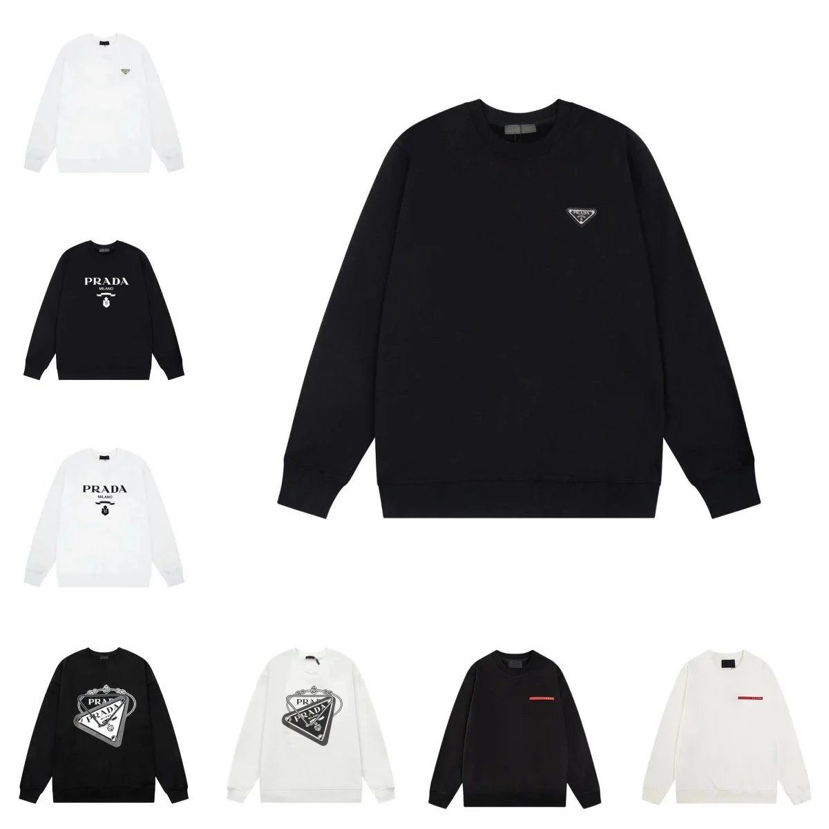 Prada Black Long Sleeve Sweatshirt