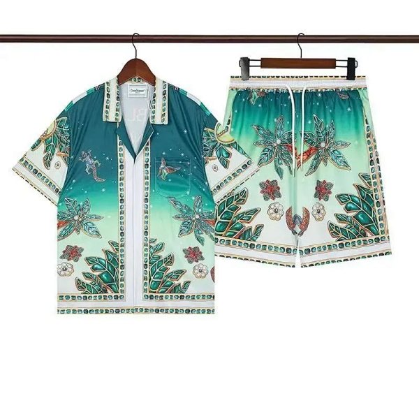 Casablanca Tropical Print Short-Sleeve Shirt and Shorts Set Multicolor Casual Set product listing in Litbuy spreadsheet finds