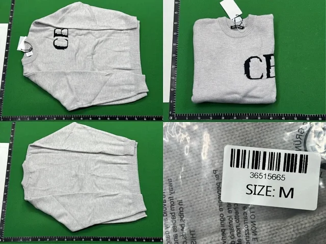 Cole Buxton Knitwear CB Logo Crewneck Knit Sweater product detail image 3
