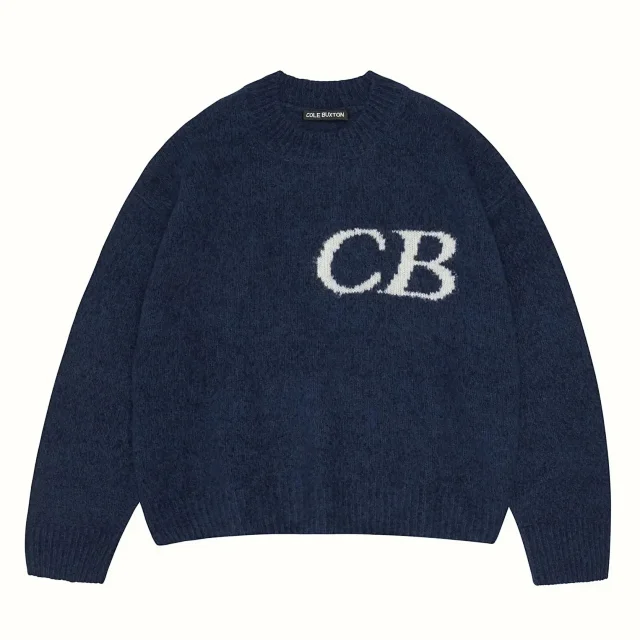 Cole Buxton Knitwear CB Logo Crewneck Knit Sweater product detail image 13