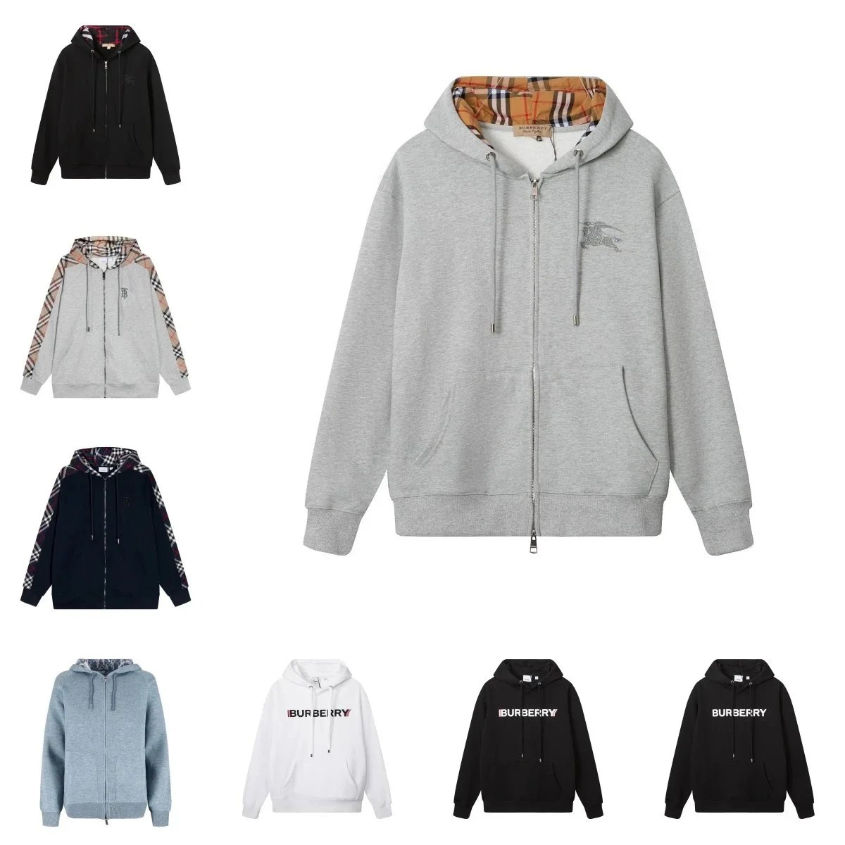 Burberry Check Hooded Sweatshi
