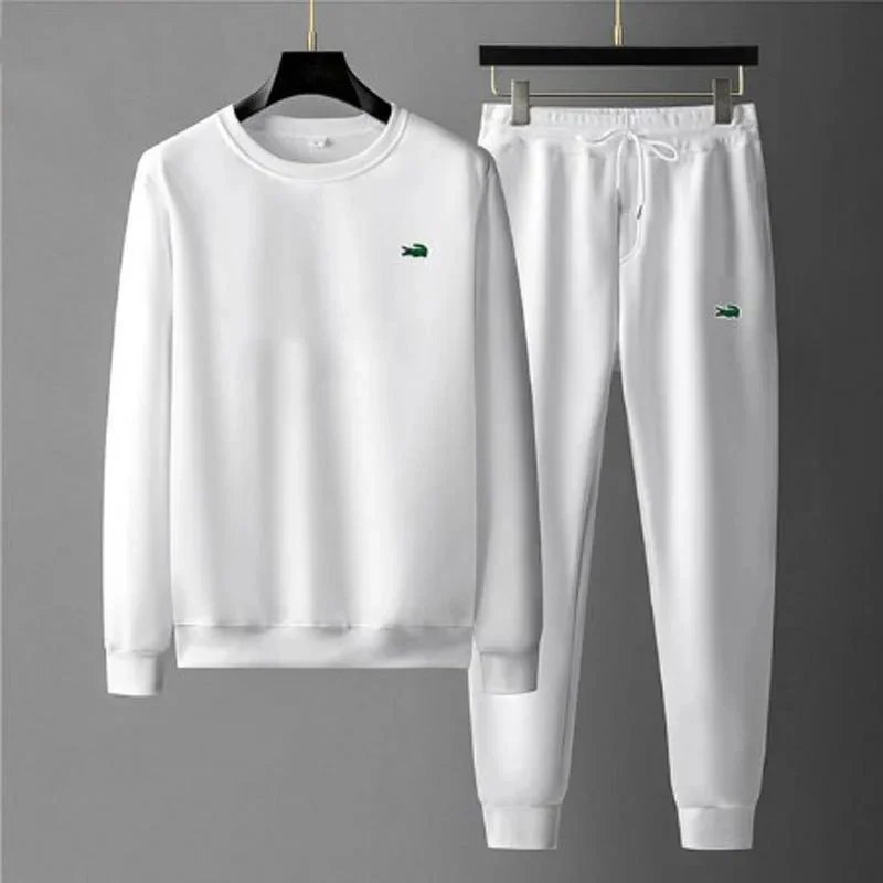 Lacoste Classic Crewneck Sweatshirt and Jogger Set Navy - 4
