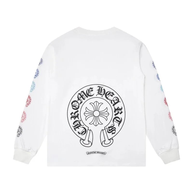 Chrome Hearts Raglan Long-Sleeve T-Shirt White/Black - 24